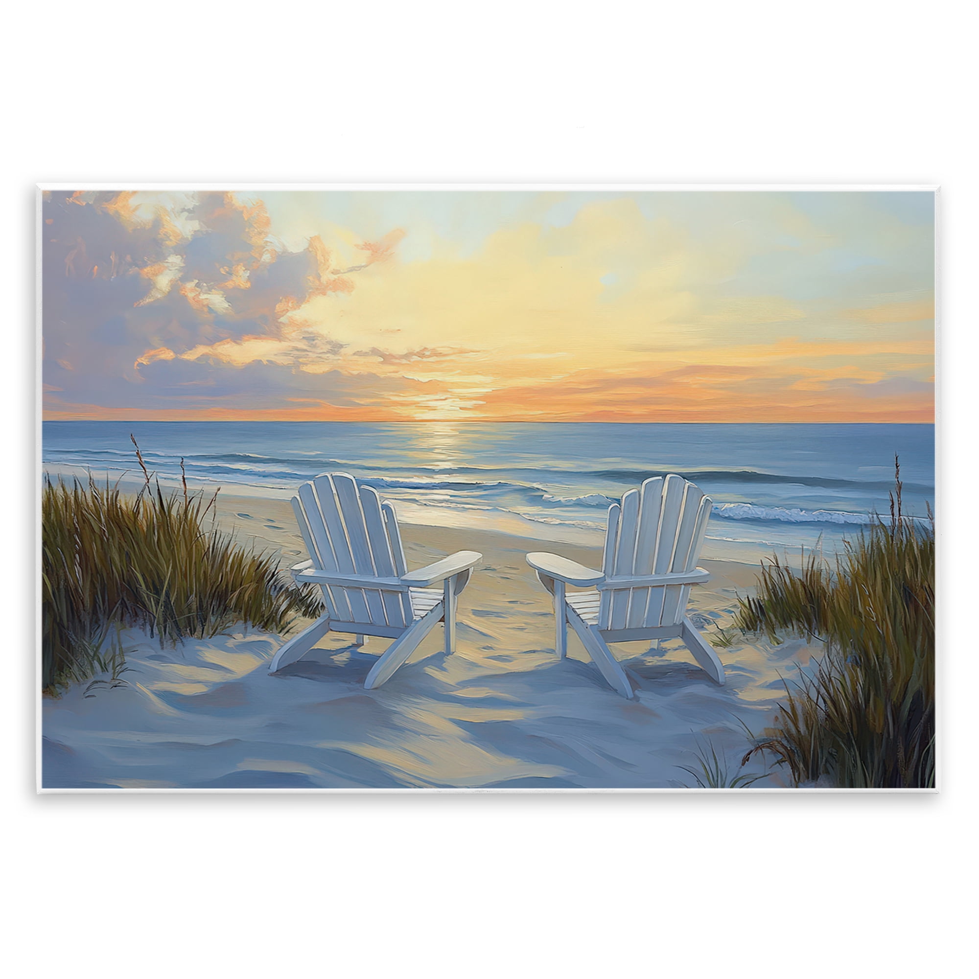 Stupell Industries Calm Beach Sunset Overlook Wall Plaque Art, design by Petal Prints Design