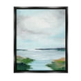 thumbnail image 1 of Stupell Industries Calm Cloudy River Lake Scenery Painting Jet Black Floating Framed Canvas Print Wall Art, Design by Nikita Jariwala, 1 of 6
