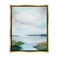 thumbnail image 1 of Stupell Industries Calm Cloudy River Lake Scenery Painting Metallic Gold Floating Framed Canvas Print Wall Art, Design by Nikita Jariwala, 1 of 6
