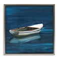 thumbnail image 1 of Stupell Industries Calm Floating Boat Transportation Painting Gray Floater Framed Canvas Art Print Wall Art, 18 x 18, 1 of 10
