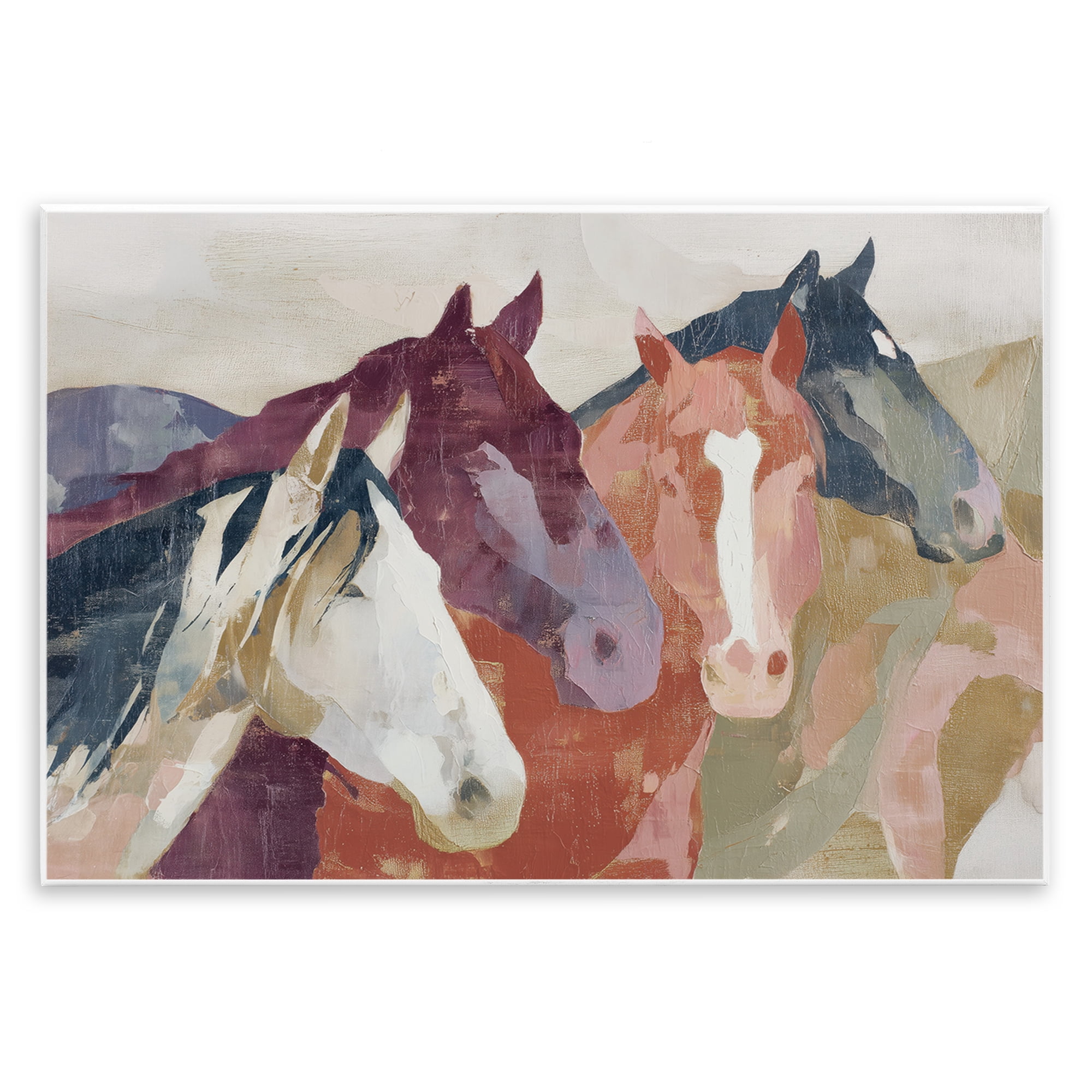 Stupell Industries Calm Horses Abstraction Wall Plaque Art, design by Chromatic Storm Studio