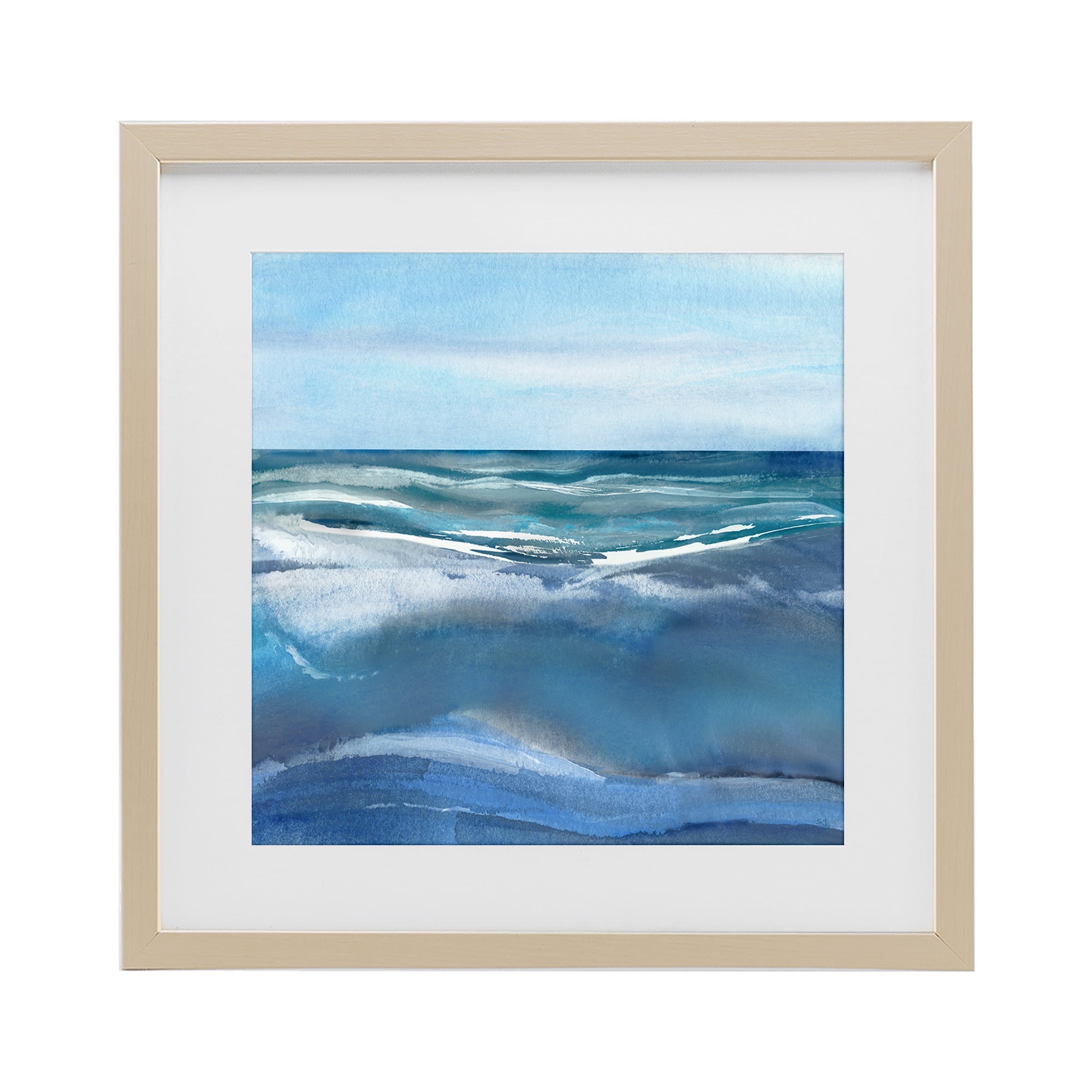 Stupell Industries Calm Seas under Soft Sky Birch Framed Print Under Glass, design by Susan Jill