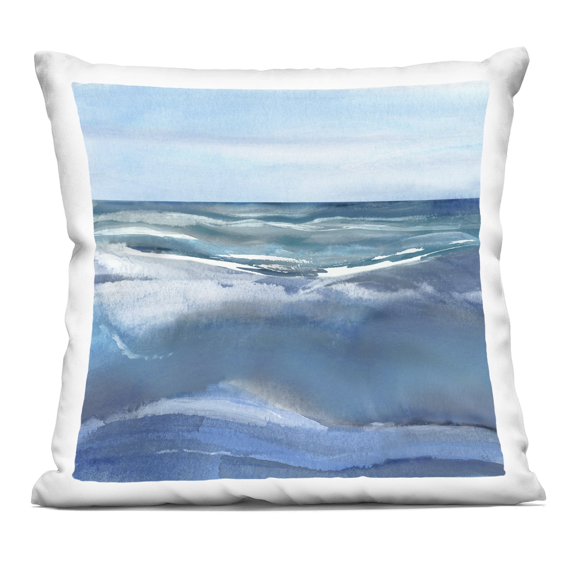 Stupell Industries Calm Seas under Soft Sky Decorative Printed Throw Pillow, design by Susan Jill, 18 x 7 x 18