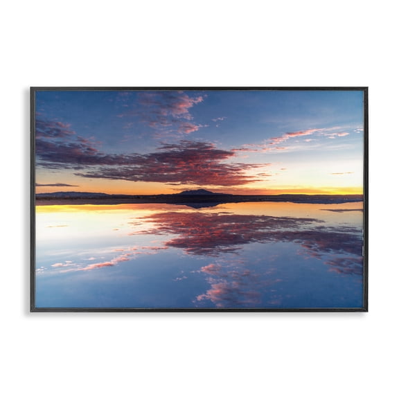 Stupell Industries Calm Sunset Reflection Black Framed Giclee Art design by Robin Vandenabeele, 12 x 18