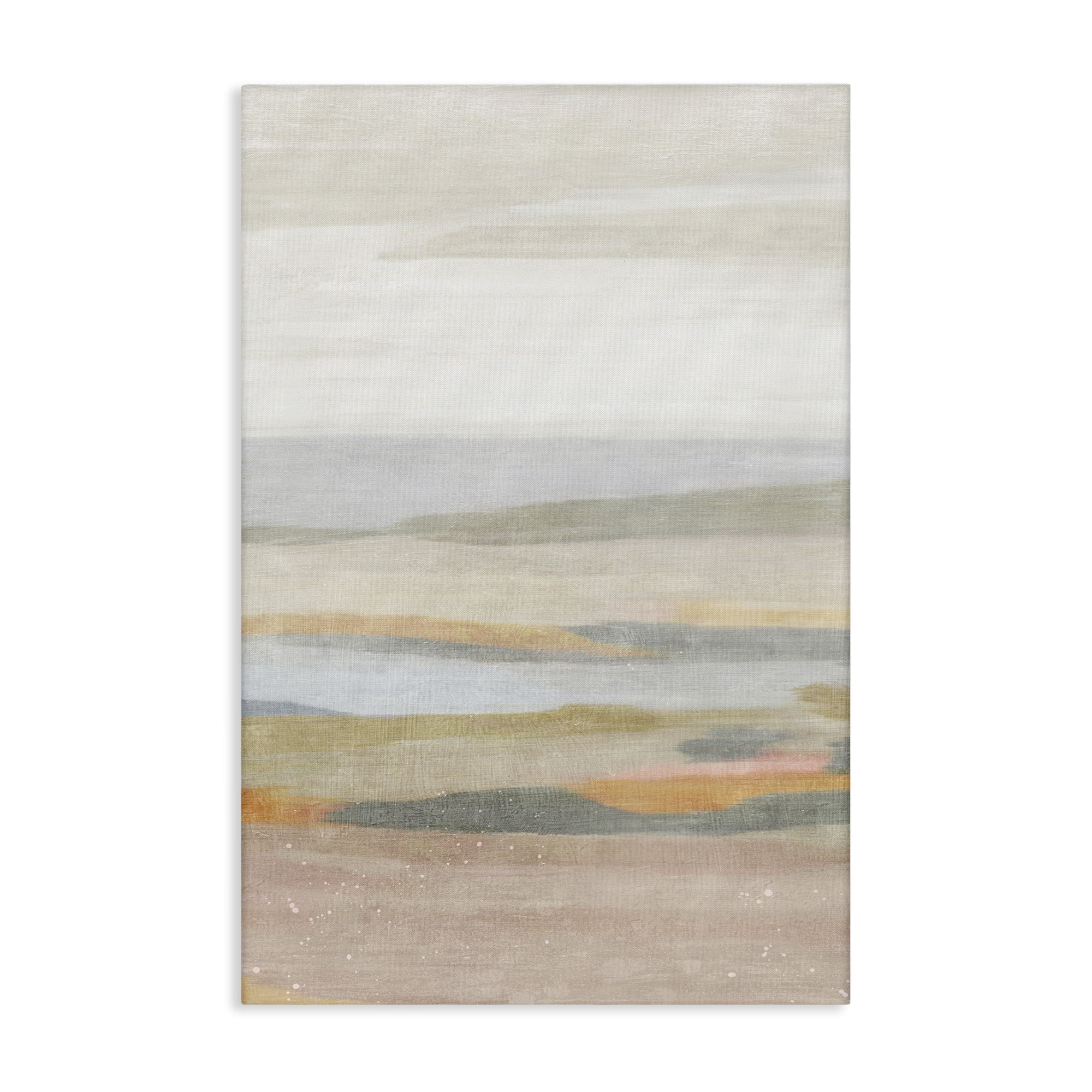 Stupell Industries Calming Neutral Beach Coastal Painting Gallery Wrapped Canvas Art Print Wall Art, 30 x 45