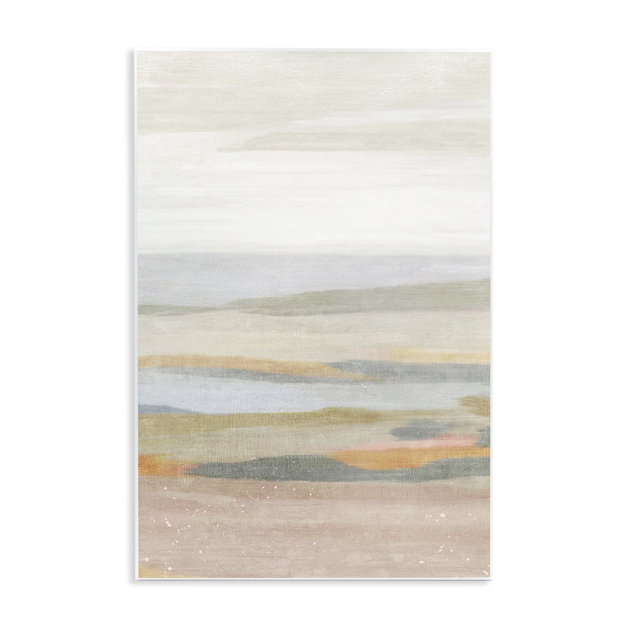 Stupell Industries Calming Neutral Beach Coastal Painting Unframed Art Print Wall Art, 10 x 15