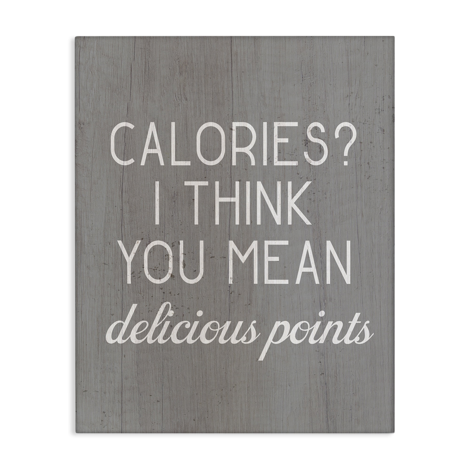 Stupell Industries Calories Delicious Points Food & Beverage Painting Gallery Wrapped Canvas Art Print Wall Art, 36 x 48