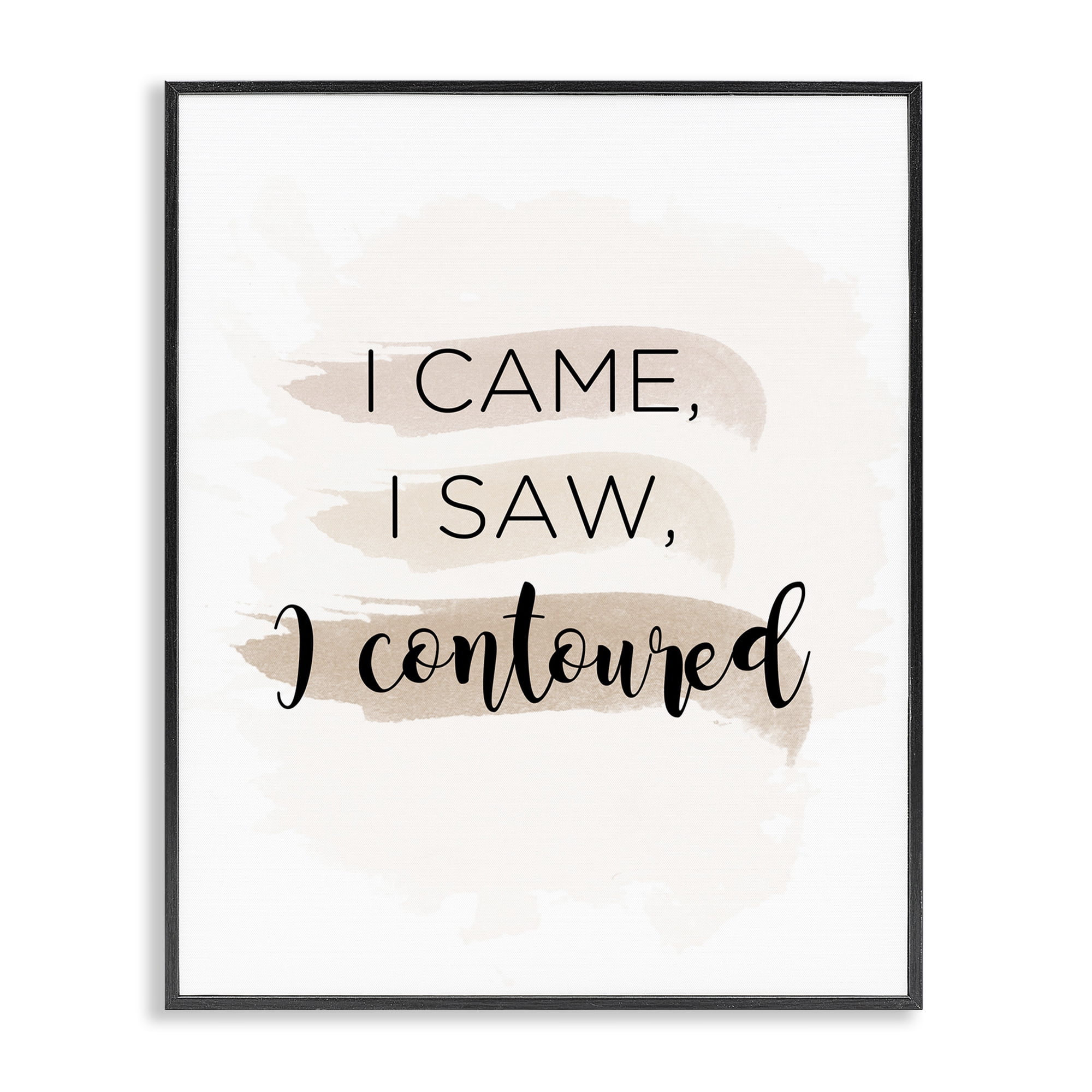Stupell Industries Came Saw Contoured Beauty & Fashion Painting Black Framed Art Print Wall Art, 11 x 14