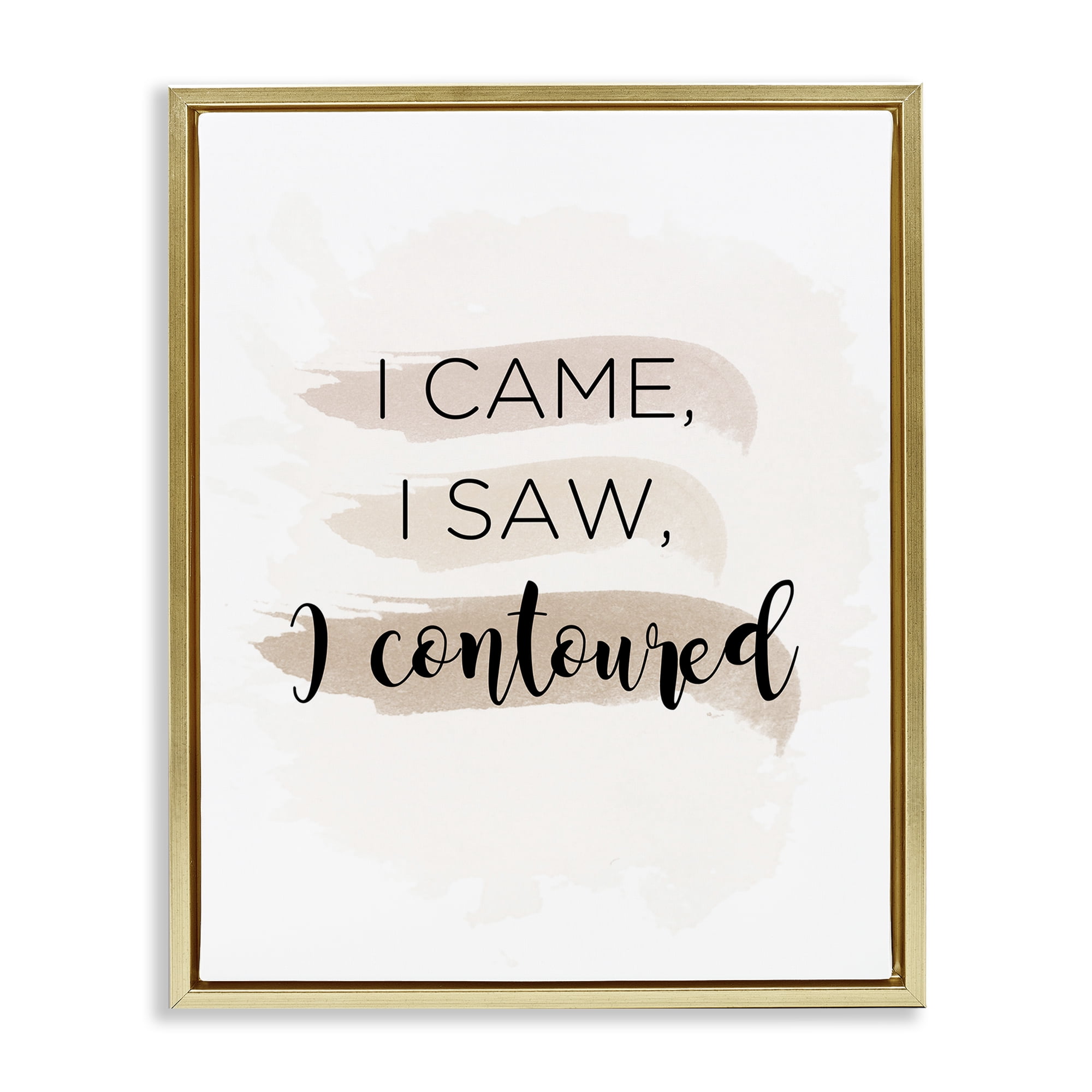 Stupell Industries Came Saw Contoured Beauty & Fashion Painting Gold Floater Framed Art Print Wall Art, 17 x 21