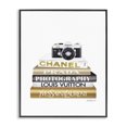 thumbnail image 1 of Stupell Industries Art Deco Camera Gold Black Bookstack Black Framed Giclee Art, 11 x 14, by Amanda Greenwood, 1 of 7