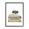 thumbnail image 1 of Stupell Industries Camera Gold Black Bookstack Glam Fashion Design Framed Wall Art by Amanda Greenwood, 1 of 8