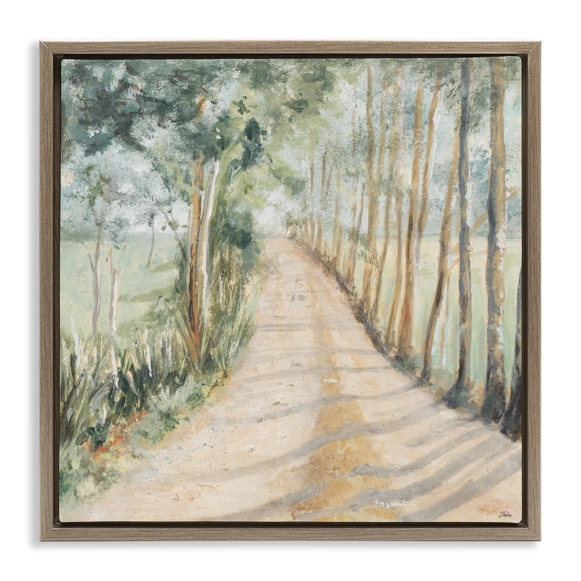Stupell Industries Camino A Casa Pathway Brown Framed Floater Canvas Wall Art, design by Patricia Pinto