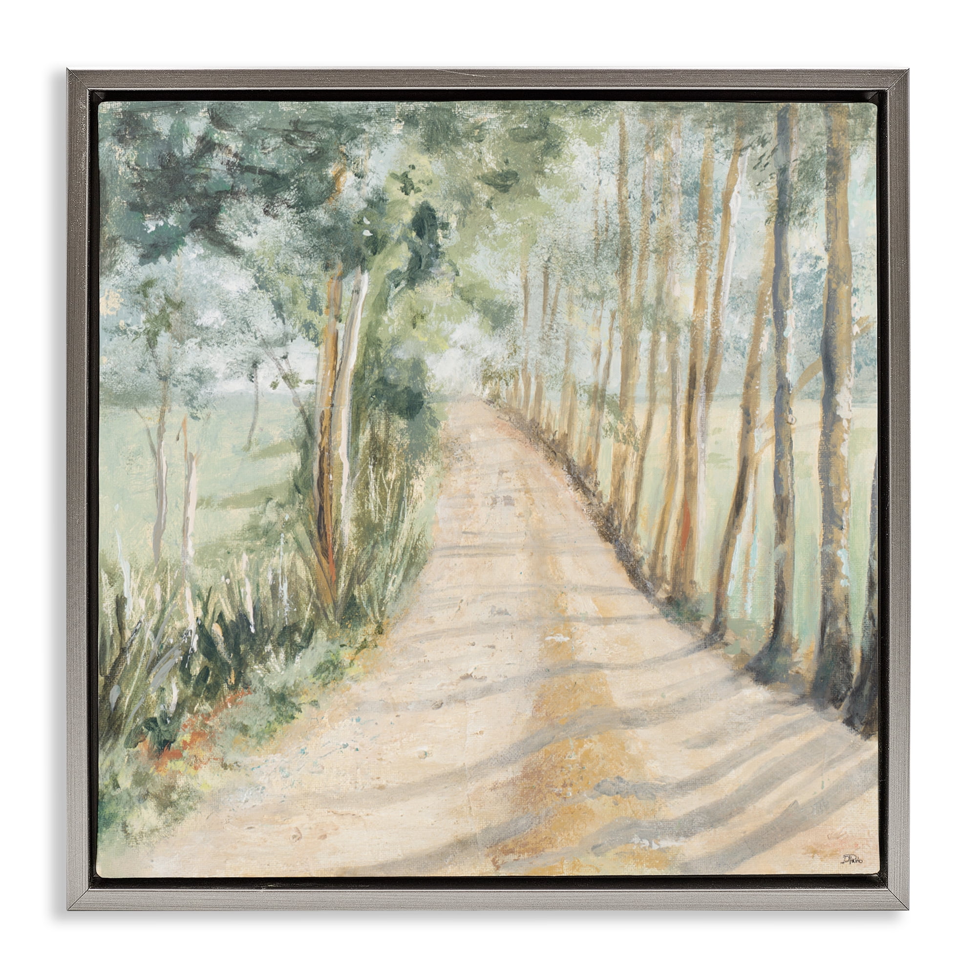 Stupell Industries Camino A Casa Pathway Gray Framed Floater Canvas Wall Art, design by Patricia Pinto