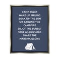 thumbnail image 1 of Stupell Industries Camp Rules Text Sign Enjoy Camping Tent Motif Luster Gray Framed Floating Canvas Wall Art, 24x30, by Lil' Rue, 1 of 6