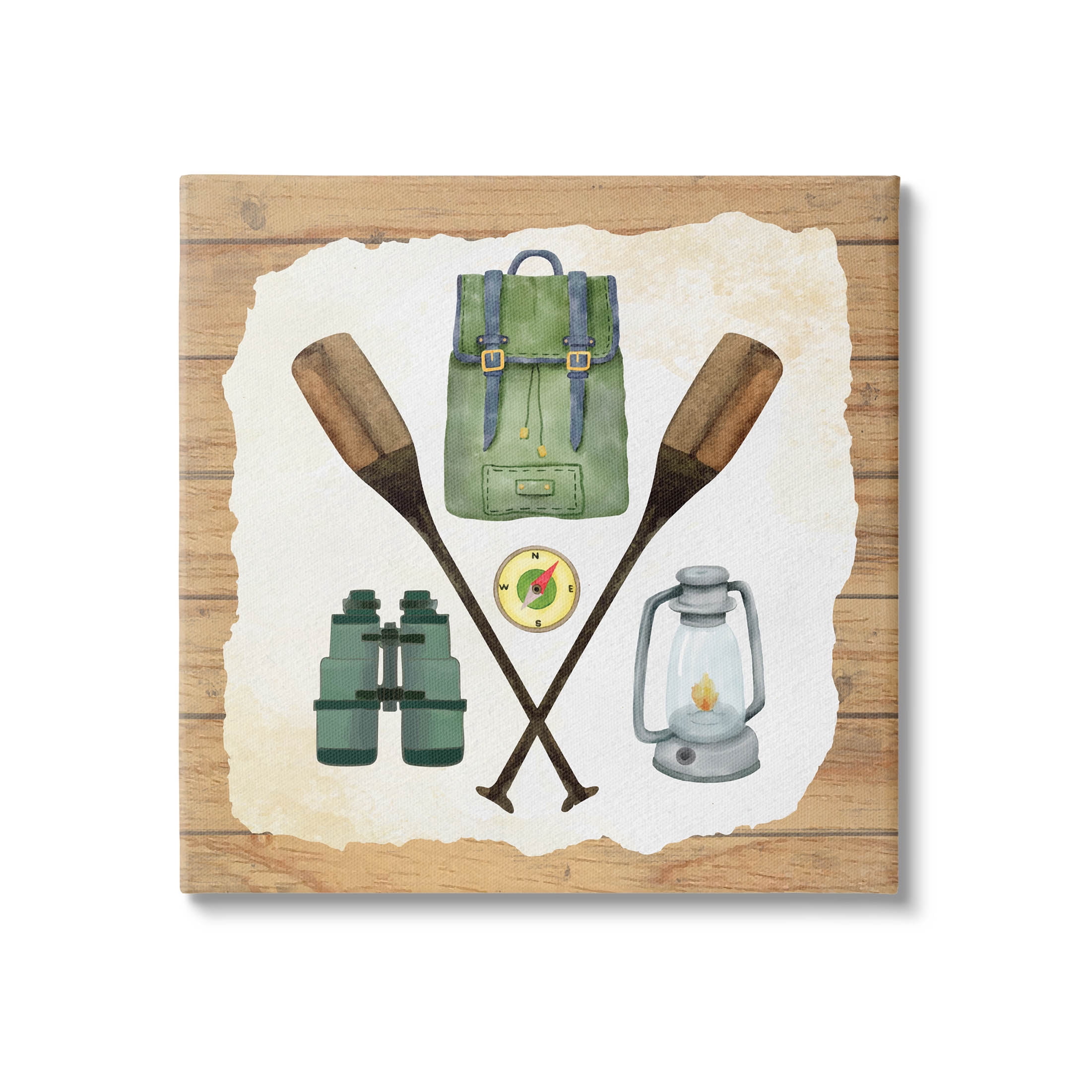 Stupell Industries Camping Equipment Adventure Graphic Art Gallery Wrapped Canvas Print Wall Art, Design by ND Art