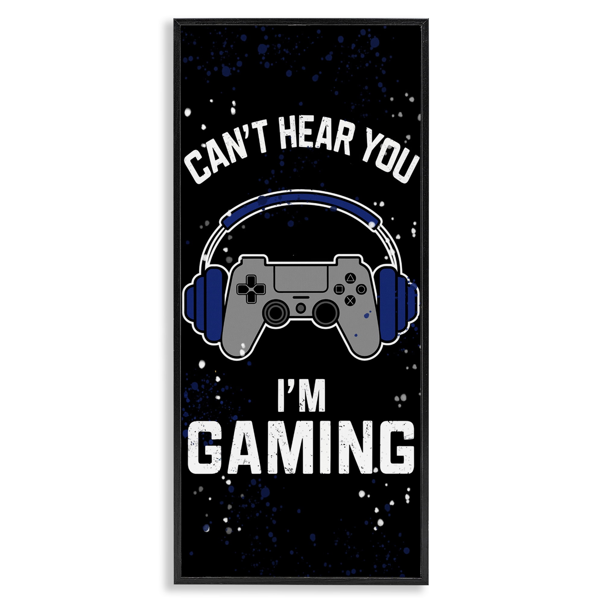 Stupell Industries Can't Hear You Gaming Black Framed Giclee Art, design by Kim Allen