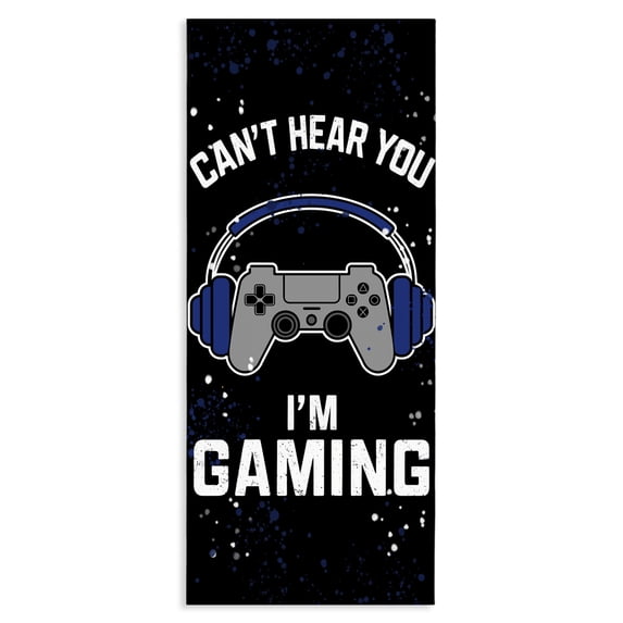 Stupell Industries Contemporary Can't Hear You Gaming Canvas Art, 10 x 24, by Kim Allen