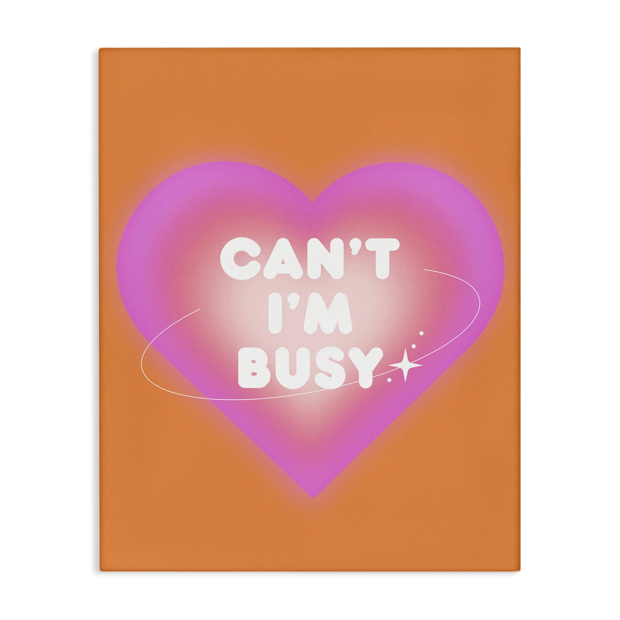 Stupell Industries Can't I'm Busy Phrase Text & Numbers Painting Wrapped Canvas Art Print Wall Art, 16 x 20