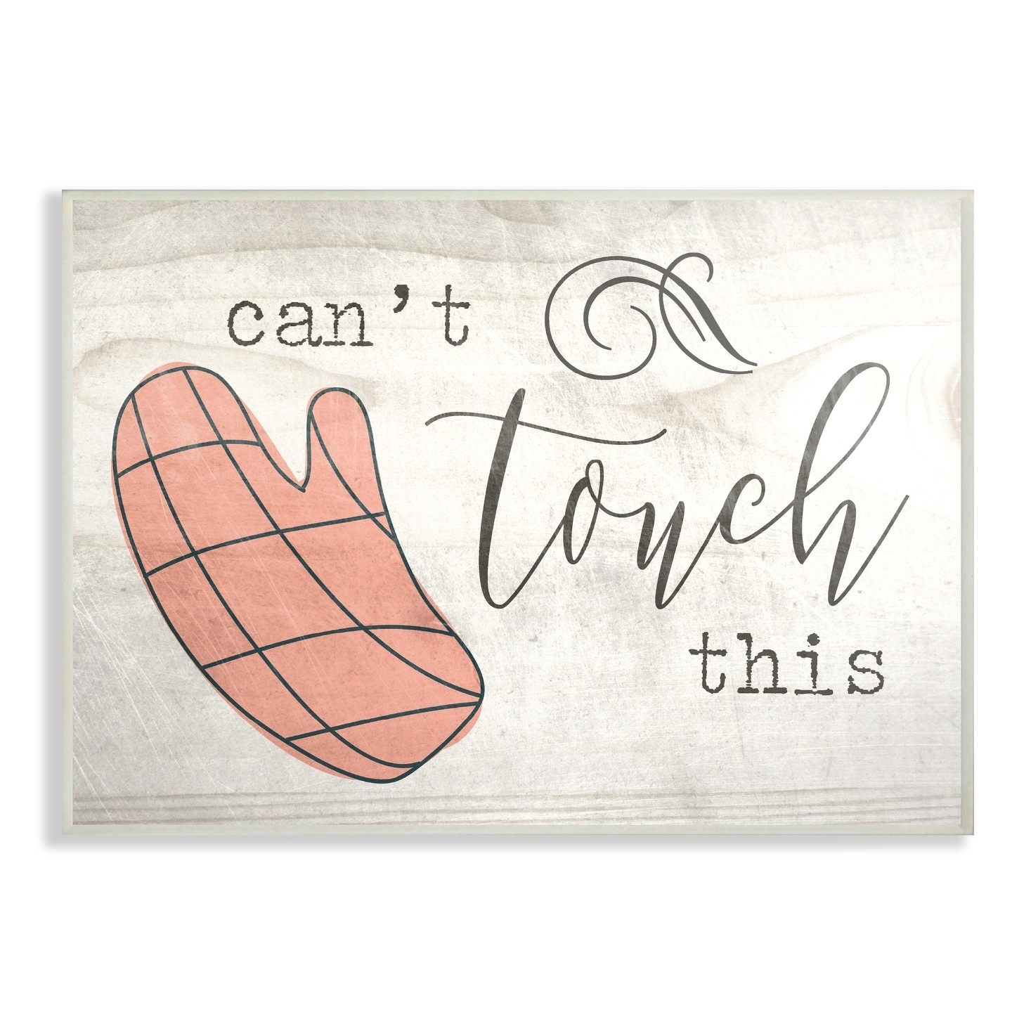 Stupell Industries Can't Touch This Oven Mitts Novelty Painting Unframed Art Print Wall Art, 13 x 19