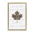 thumbnail image 1 of Stupell Industries Canada History Maple Leaf Gold Framed Floater Canvas Wall Art design by Lil' Rue, 31 x 21, 1 of 9