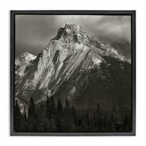 Stupell Industries Canadian Rockies View Landscape & Nature Photography Black Floater Framed Canvas Art Print Wall Art, 18 x 18