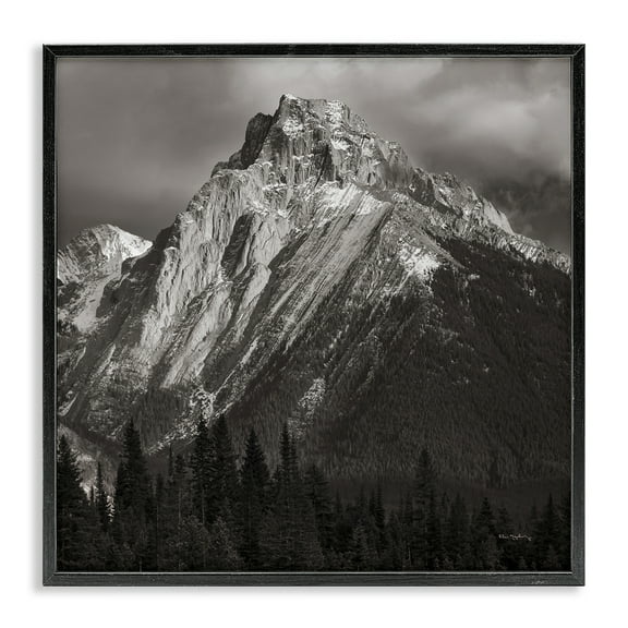 Stupell Industries Canadian Rockies View Landscape & Nature Photography Black Framed Art Print Wall Art, 12 x 12