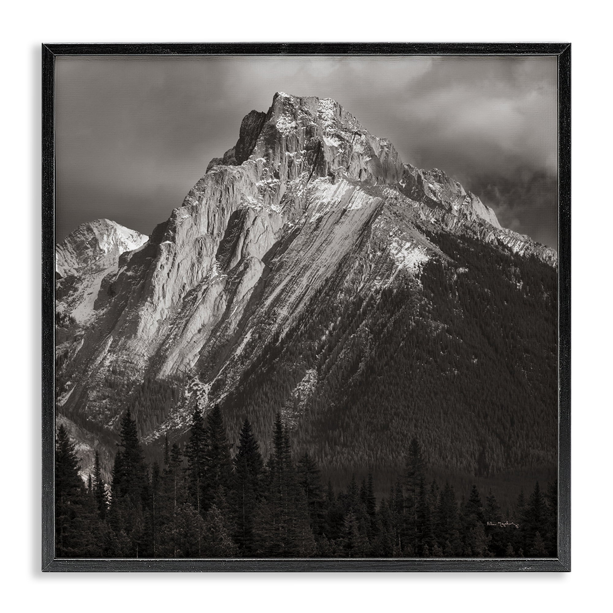Stupell Industries Canadian Rockies View Landscape & Nature Photography Black Framed Art Print Wall Art, 17 x 17