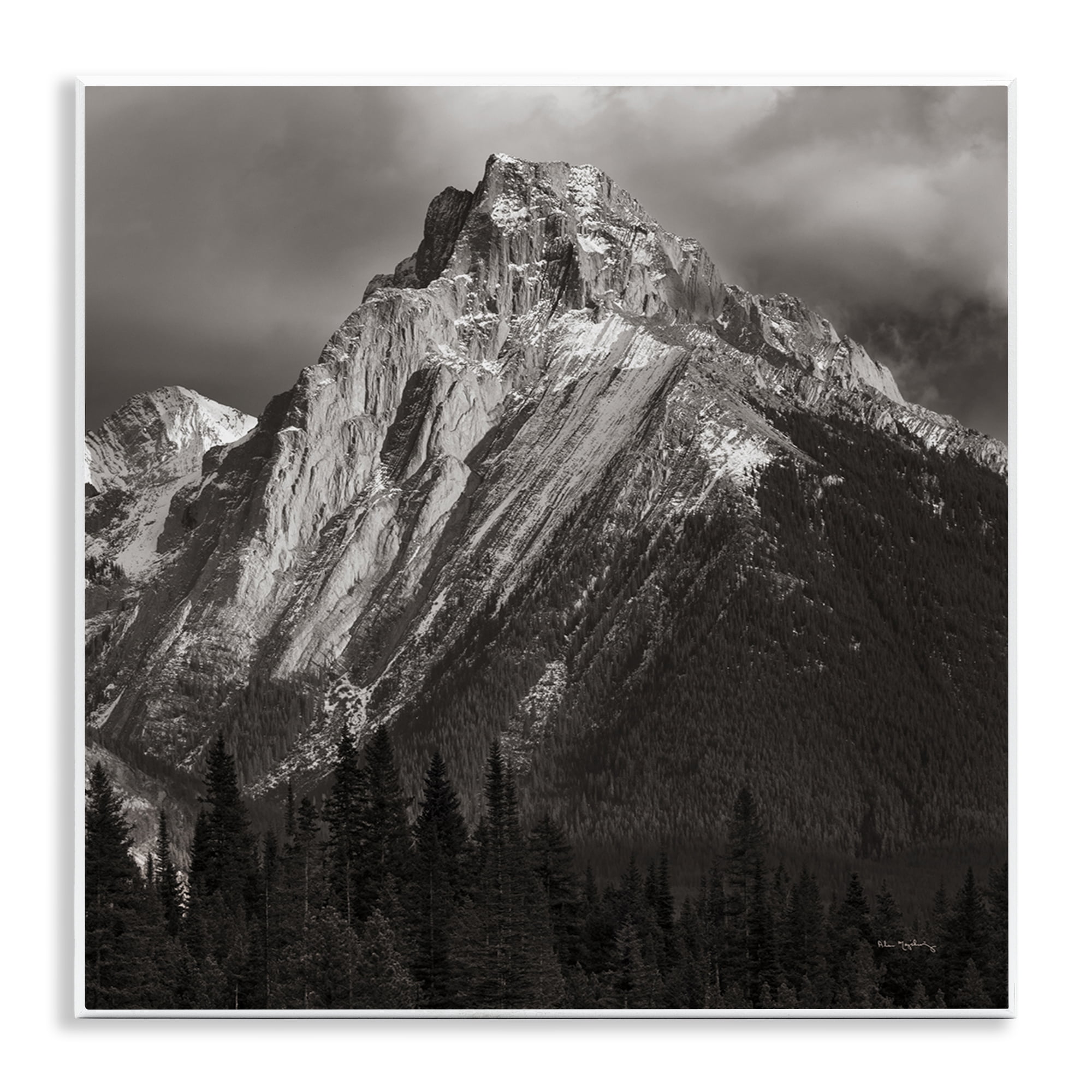 Stupell Industries Canadian Rockies View Landscape & Nature Photography Unframed Art Print Wall Art, 12 x 12
