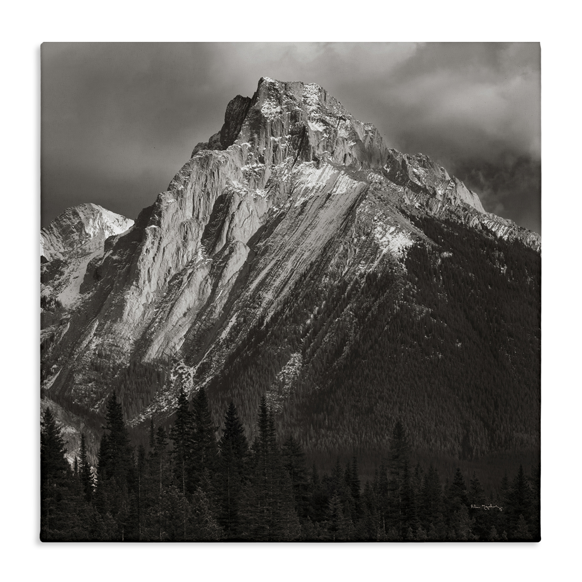 Stupell Industries Canadian Rockies View Landscape & Nature Photography Wrapped Canvas Art Print Wall Art, 30 x 30