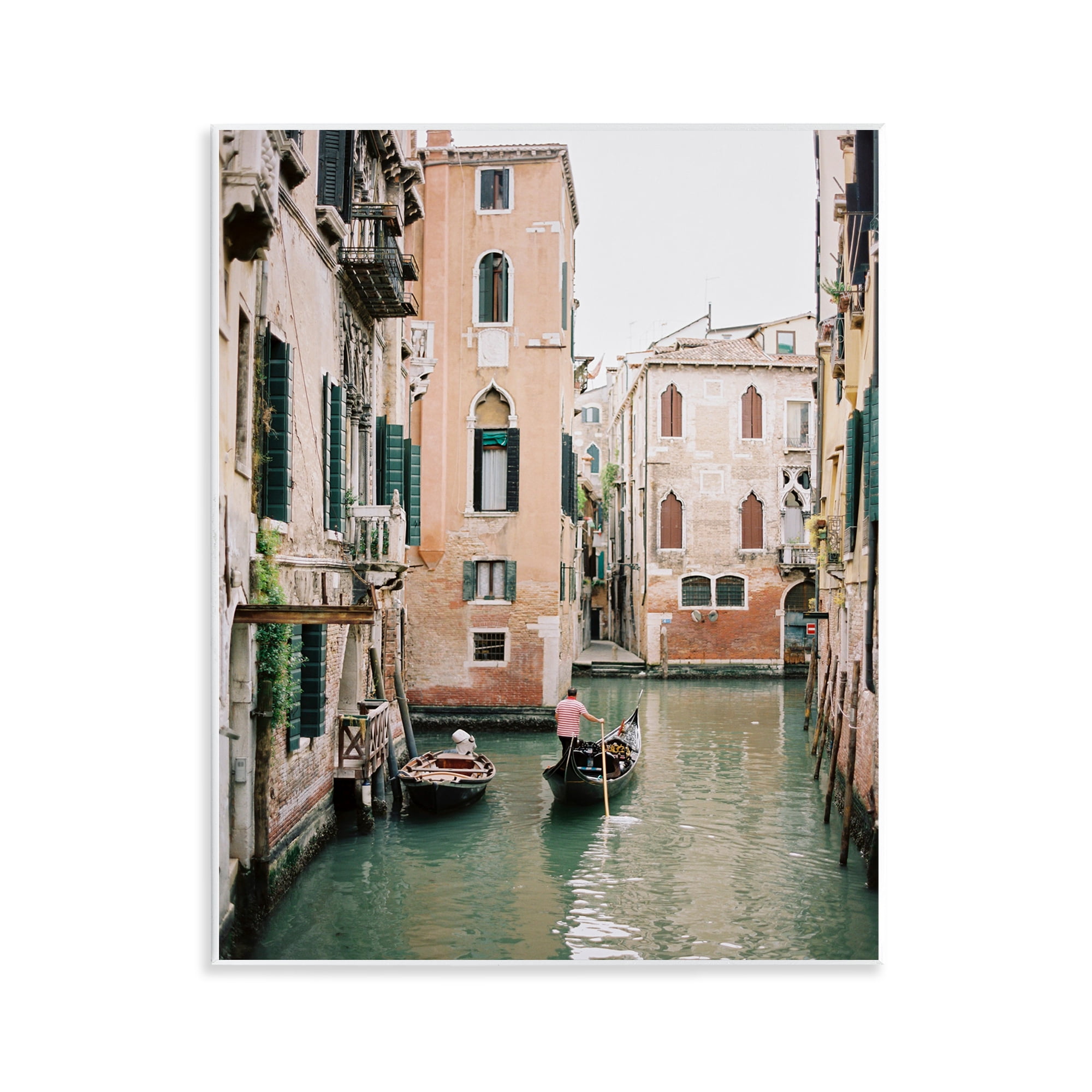Stupell Industries Canal Gondolas Scene Town & City Photography Unframed Art Print Wall Art, 11 x 14