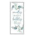 thumbnail image 1 of Stupell Industries Candles Music Bubbles Bliss Bathroom Relaxation Blue Plants, 10 x 24, Designed by Kim Allen, 1 of 8