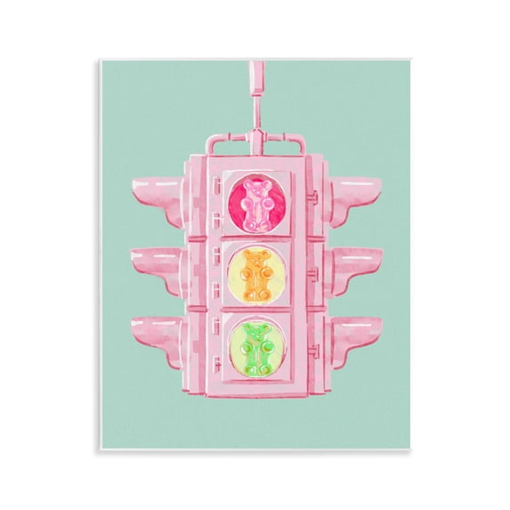 Stupell Industries Candy Bears Traffic Light Novelty Painting Unframed Art Print Wall Art, 11 x 14