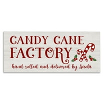Stupell Industries Candy Cane Factory Holiday Painting Gallery Wrapped Canvas Art Prints Wall Art, 24 x 10