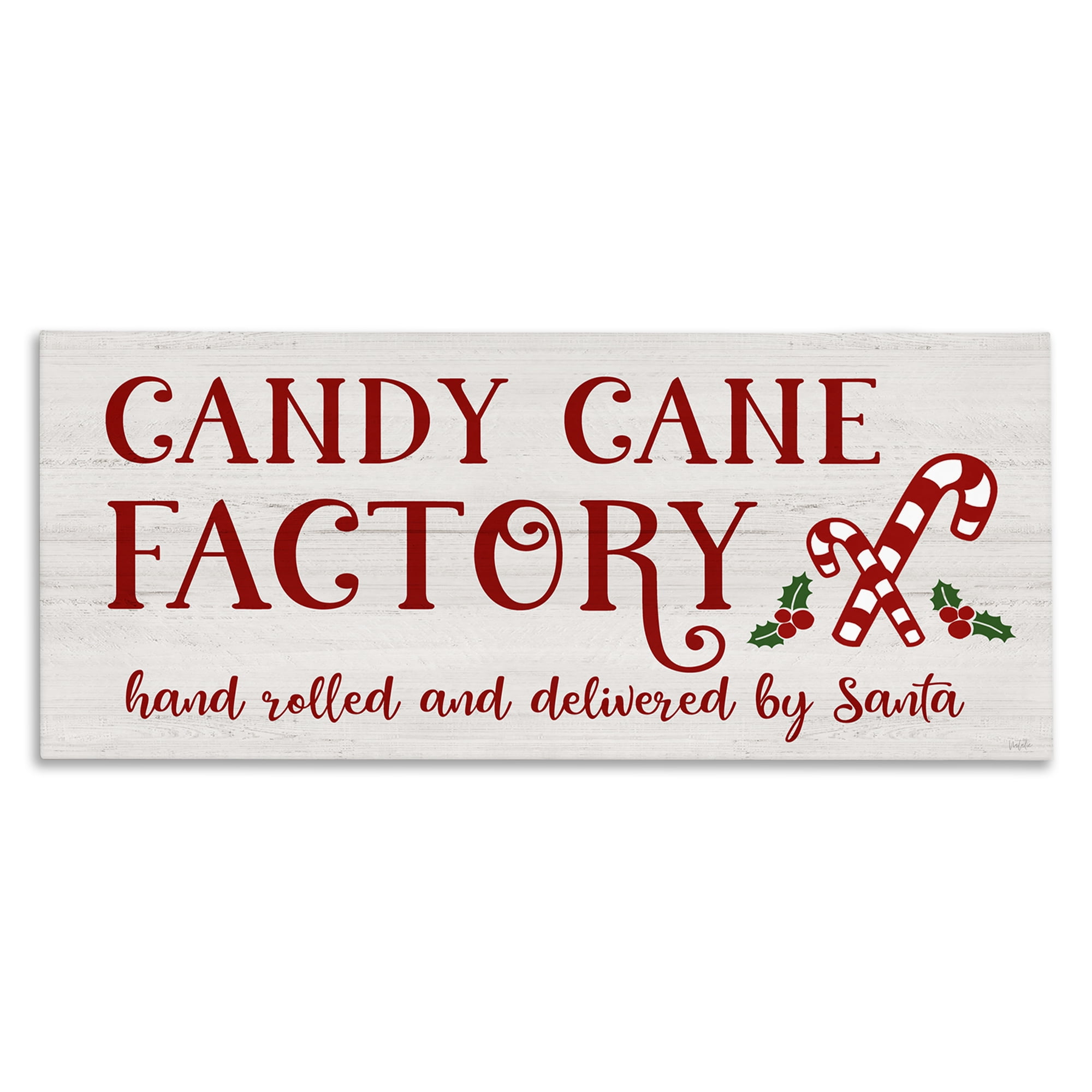 Stupell Industries Candy Cane Factory Holiday Painting Gallery Wrapped Canvas Art Prints Wall Art, 48 x 20