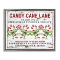 thumbnail image 1 of Stupell Industries Candy Cane Lane Sign Holiday Painting Gray Floater Framed Canvas Art Prints Wall Art, 21 x 17, 1 of 10