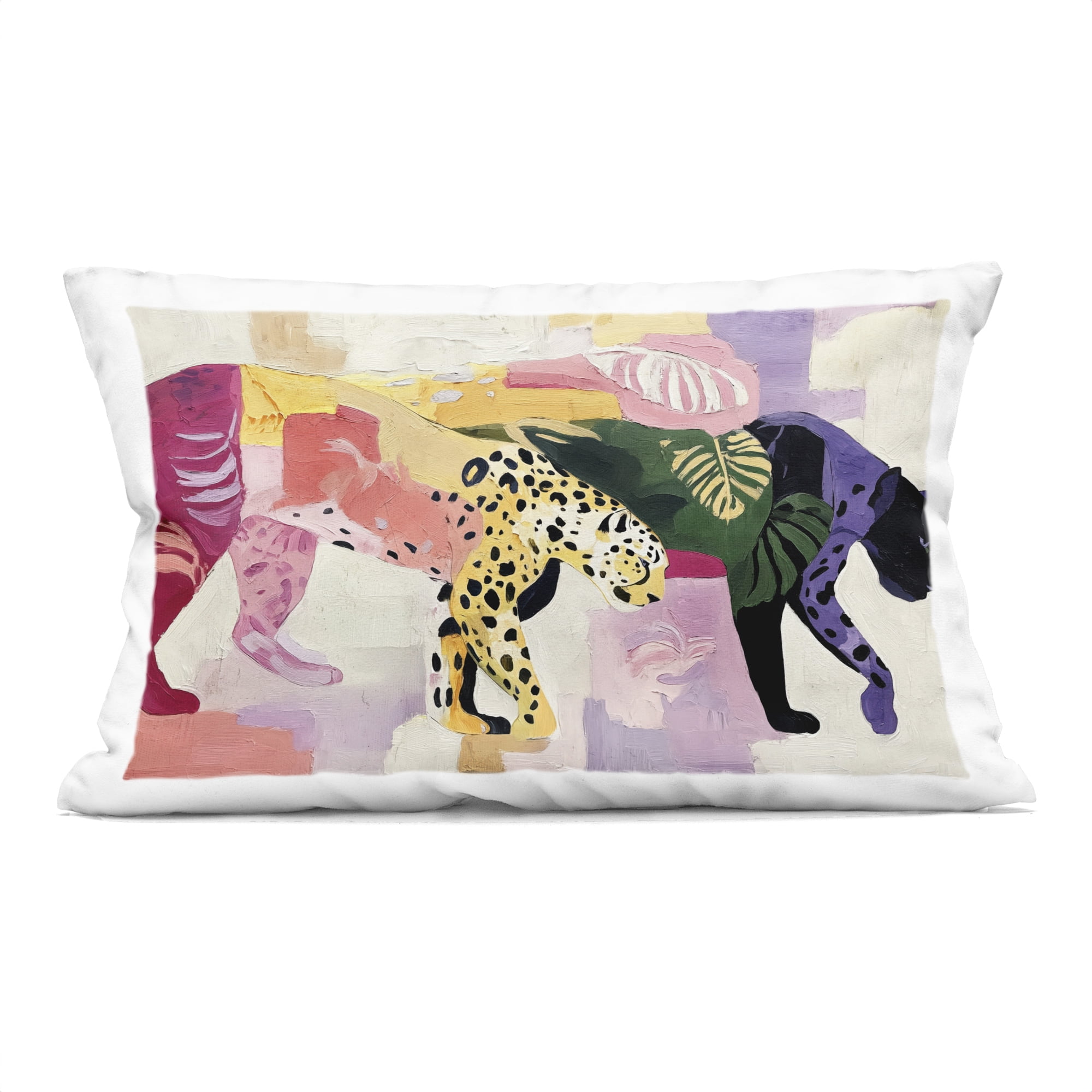 Stupell Industries Candy Cats Tropical Wildlife Decorative Printed Throw Pillow, design by Annabelle Hall