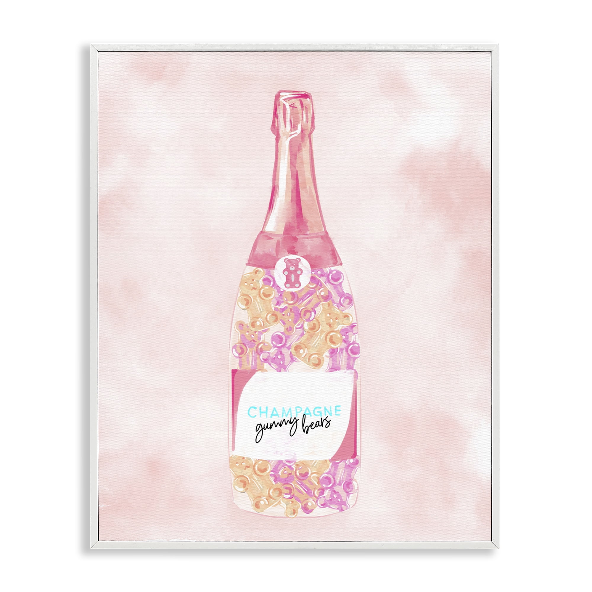 Stupell Industries Candy Filled Champagne Food & Beverage Painting White Framed Art Print Wall Art, 16 x 20