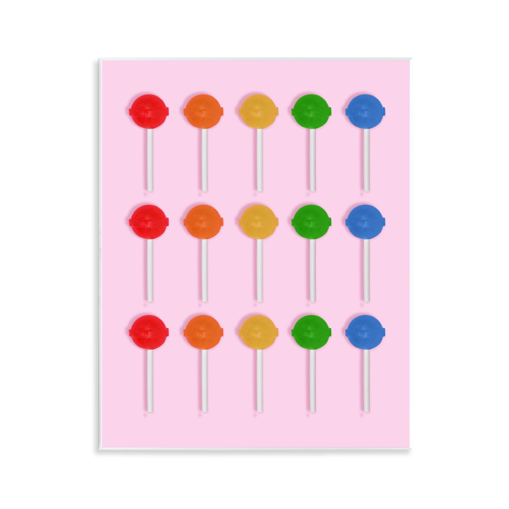 Stupell Industries Candy Pops on Light Pink Wall Plaque Art, design by LISH Creative
