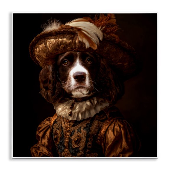 Stupell Industries Canine Crown Prince Wall Plaque Art design by Kelley Parker, 12 x 12