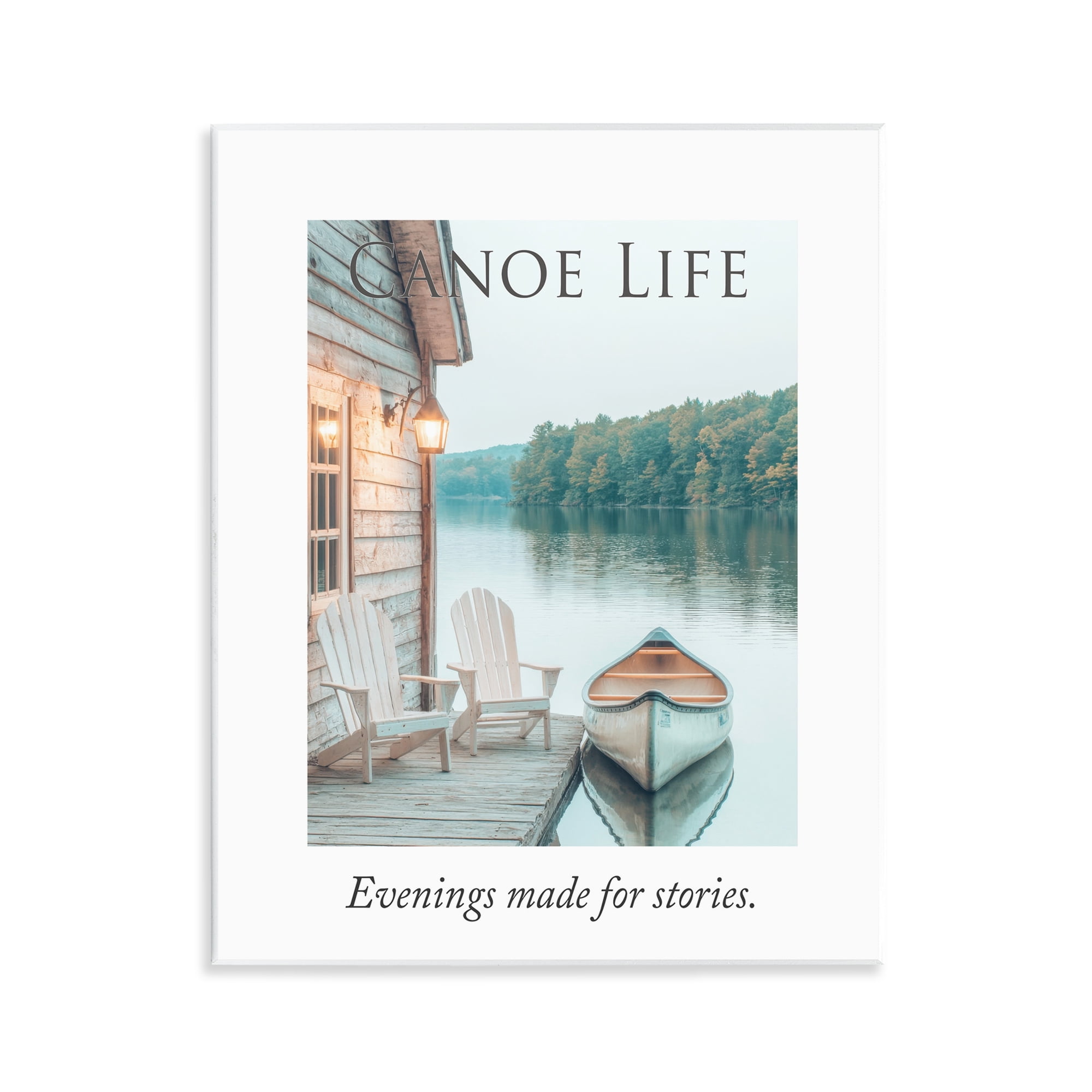 Stupell Industries Canoe Life Quote Wall Plaque Art, design by A Barefoot Stylist