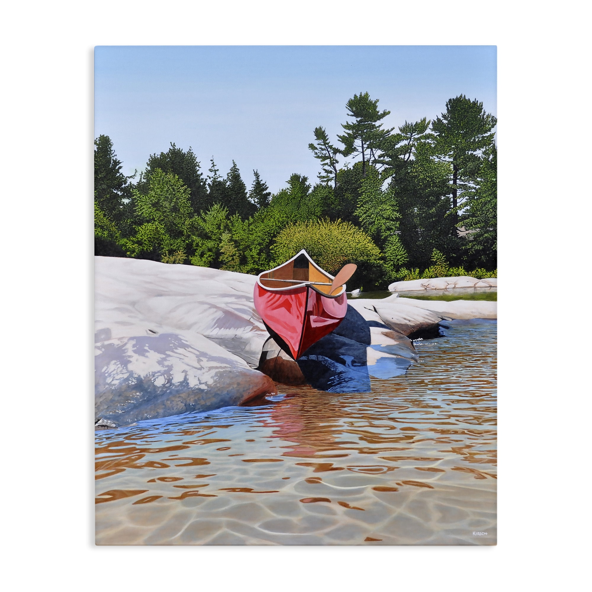 Stupell Industries Canoe at Water's Edge Canvas Wall Art, design by Kenneth M Kirsch
