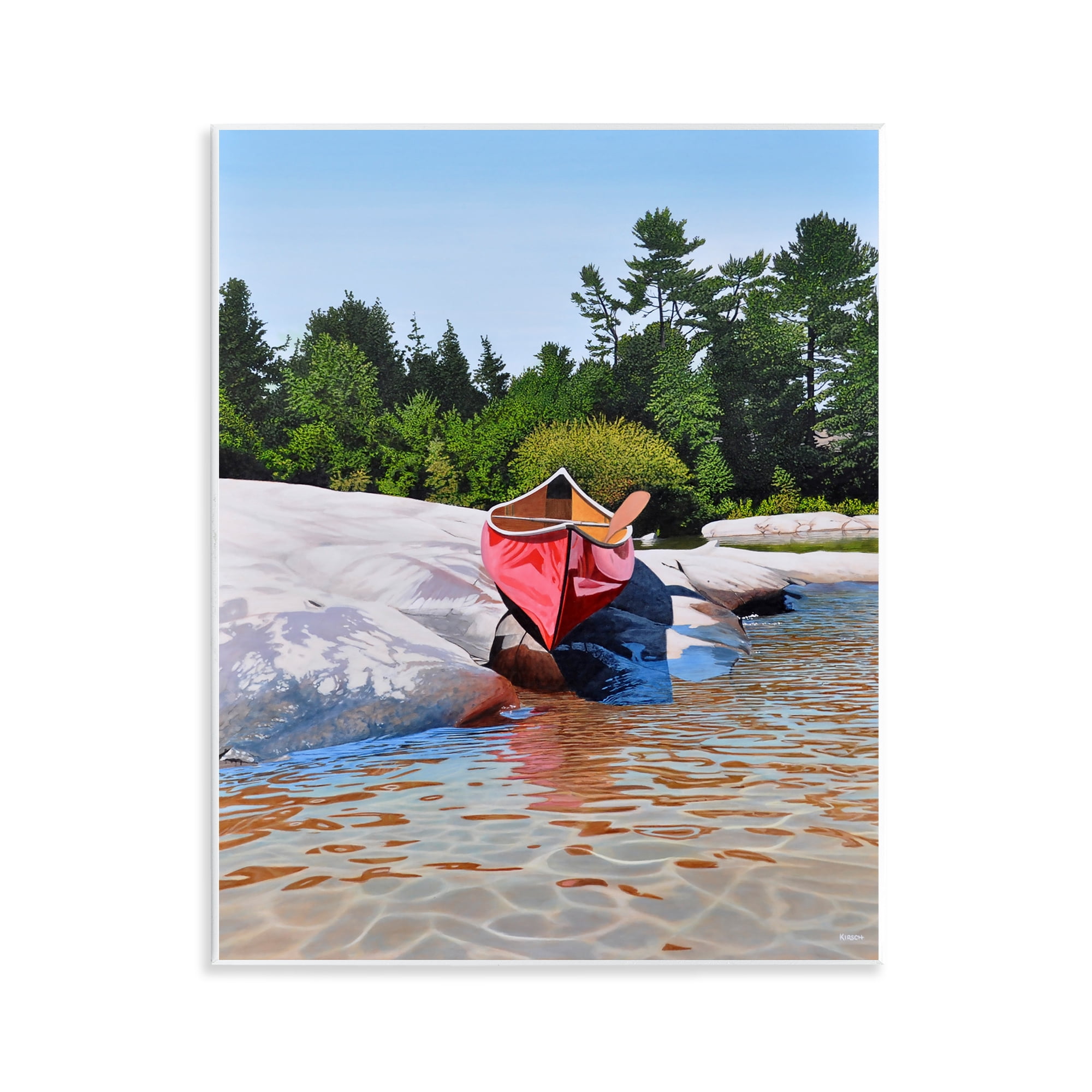 Stupell Industries Canoe at Water's Edge Wall Plaque Art, design by Kenneth M Kirsch