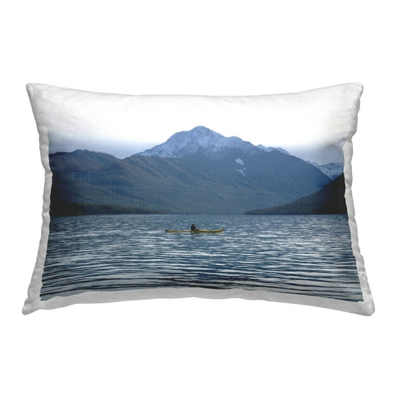 Stupell Industries Canoeing Mountain Scenery Decorative Printed Throw Pillow, 14 x 20