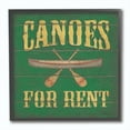 thumbnail image 1 of Stupell Industries Canoes For Rent Country Home Yellow Green Word Painting Framed Giclee Texturized Art by Stephanie Workman Marrott, 1 of 4