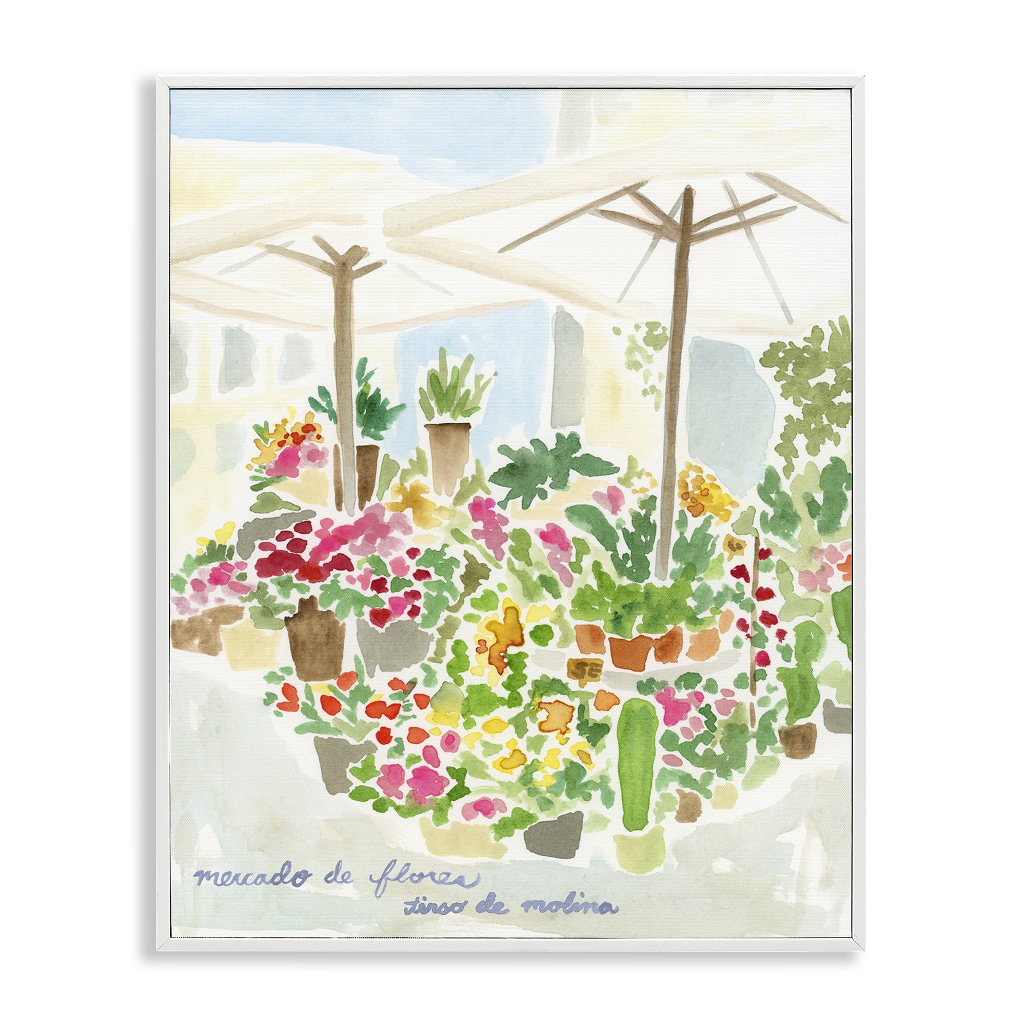 Stupell Industries Canopy Covered Garden Scenic & Cityscapes Painting White Framed Art Print Wall Art, 11 x 14