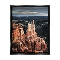 Stupell Industries Canyon Butte Photography Landscape Photography Black Floater Framed Canvas Art Print Wall Art, 17 x 21