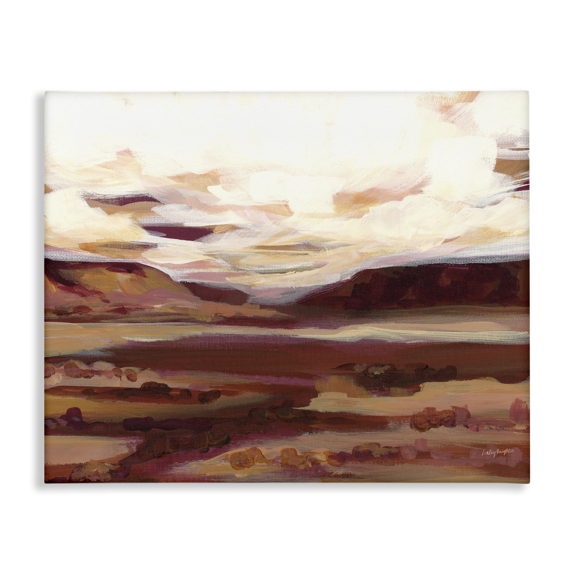 Stupell Industries Canyon Mesa Landscape Landscape Painting Gallery Wrapped Canvas Art Print Wall Art, 30 x 24