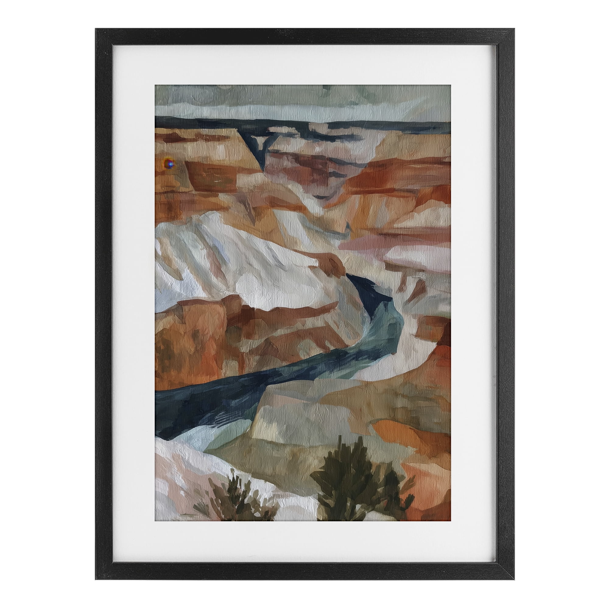 Stupell Industries Canyon Rim Textures Impression Black Framed Print Under Glass, design by Chromatic Storm Studio