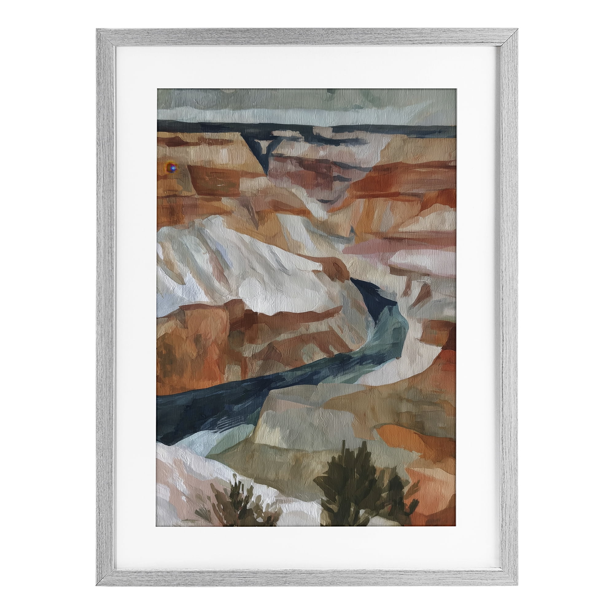 Stupell Industries Canyon Rim Textures Impression Gray Framed Print Under Glass, design by Chromatic Storm Studio