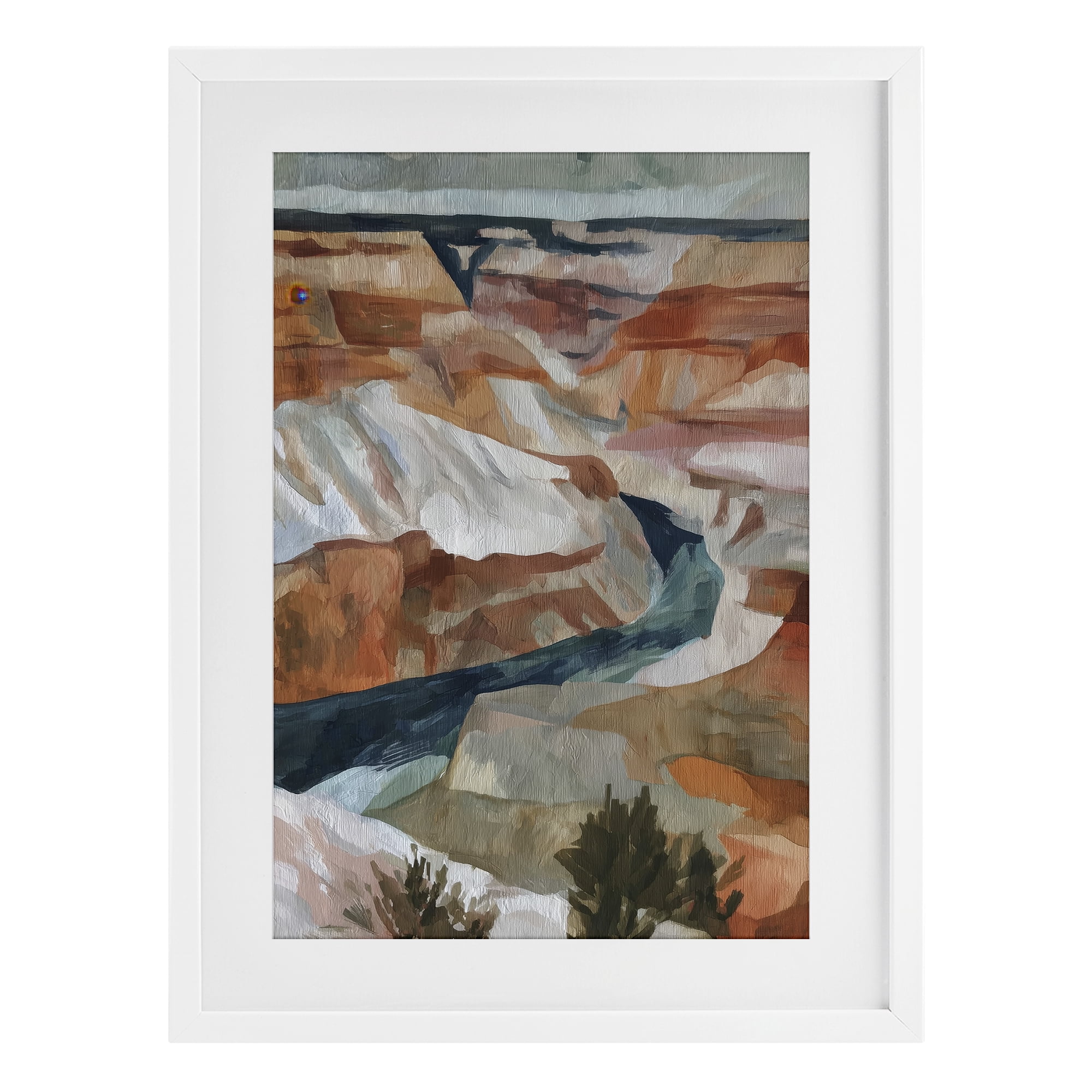 Stupell Industries Canyon Rim Textures Impression White Framed Print Under Glass, design by Chromatic Storm Studio